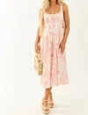 Eesome Bustier Fit And Flare Dress In Rose Tea In Neutral