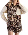 Eesome Button Down Shirt In Leopard In Brown