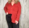 Eesome Charleston Button Down Top In Terracotta In Brown