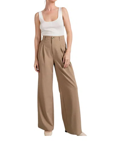 Eesome Clarissa Straight Leg Pants In Coco In Brown