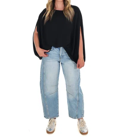 Eesome Clean Slate Dolman Top In Black