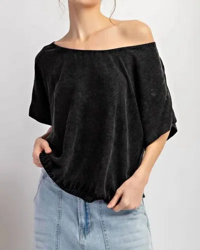 Eesome Cool & Casual Off Shoulder Top In Black