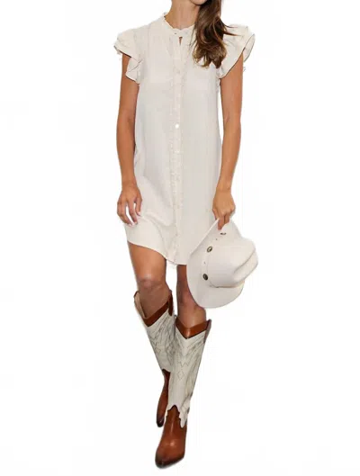 Eesome Cora Mini Dress In Cream In White