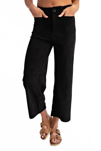 Eesome Corduroy Patch Pocket Pant In Black