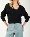Eesome Cropped Knit Top In Black