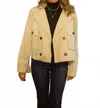 Eesome Cropped Trench Jacket In Bone In Multi