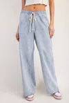 Eesome Delaney Stripe Pants In Mineral Washed In Multi