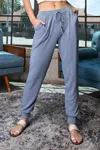 Eesome Denim Drawstring Joggers In Blue In Blue