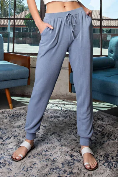 Eesome Denim Drawstring Joggers In Blue