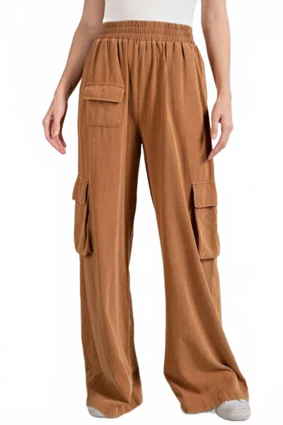 Eesome Easy Street Cargo Pants In Brown