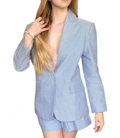 Eesome Elyse Pinstriped Blazer In Blue
