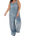 Eesome Ever Dependable Mineral Wash Jumpsuit In Chambray Denim In Multi