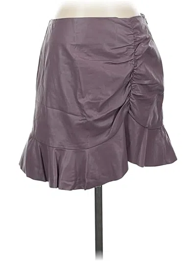 Pre-owned Eesome Faux Leather Skirt In Purple