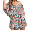 Eesome Floral Print Ruffle Romper In Multi In Multi