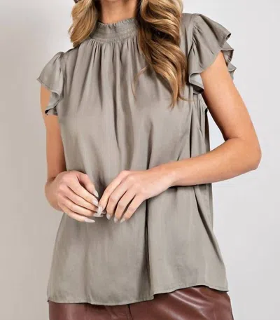 Eesome Follow Your Dreams High Neck Top In Sage