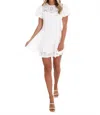 Eesome Forever Changing Lace Mini Dress In Off White In White
