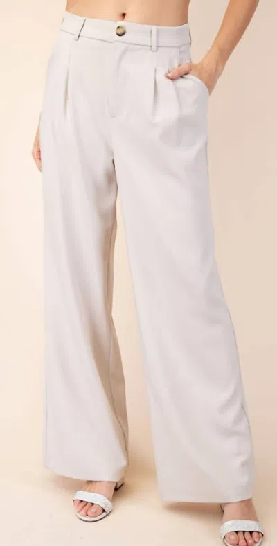 Eesome Game Changer Straight Leg Pants In Cream In White