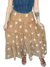 Eesome Garden Maxi Skirt In Brown