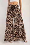 Eesome Going Wild Tiered Printed Pants In Leopard