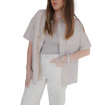 Eesome Hallie Top In Beige In Pink