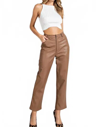 Eesome High Rise Trousers In Cocoa In Brown