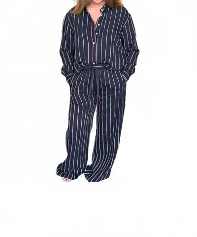 Eesome Junebug Striped Pants In Navy/white In Blue