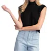 Eesome Knit Cropped Sweater In Black In Black