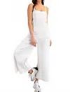 Eesome Laynie Denim Jumpsuit In White In White
