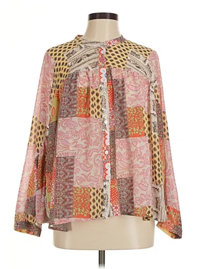 Pre-owned Eesome Long Sleeve Blouse In Pink