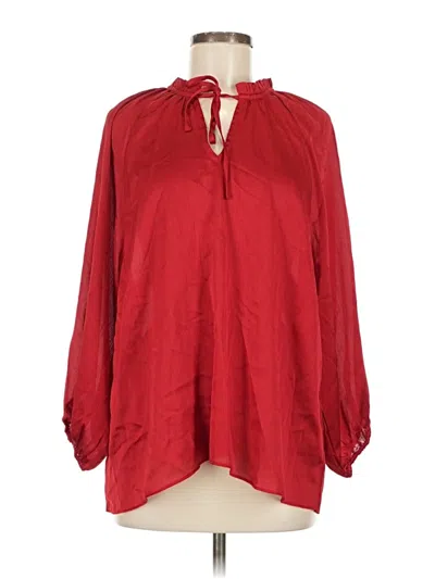Pre-owned Eesome Long Sleeve Blouse In Red