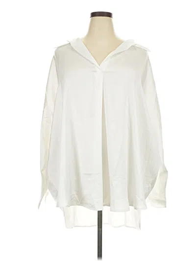 Pre-owned Eesome Long Sleeve Blouse In White