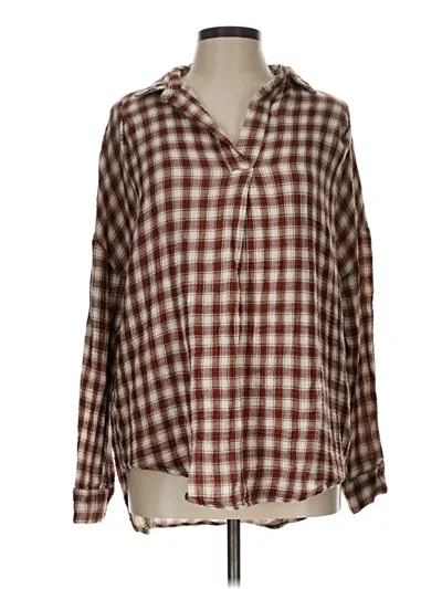 Pre-owned Eesome Long Sleeve Polo Shirt In Brown