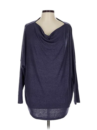 Pre-owned Eesome Long Sleeve Top Blue Cowl Neck Tops