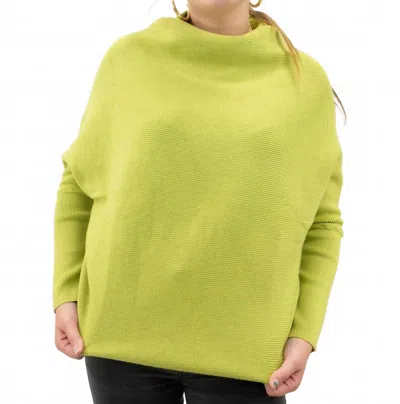 Eesome Loose Fit Turtle Neck Sweater In Avocado In Green