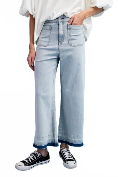 Eesome Loving More Patch Pocket Pants In Blue