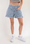 Eesome Make It Oversized Short In Denim In Blue