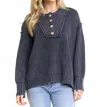 Eesome Midnight Textured Sweater In Blue In Blue