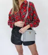 EESOME MOTIVATED WITH PLANS PLAID TOP SHIRT IN RED