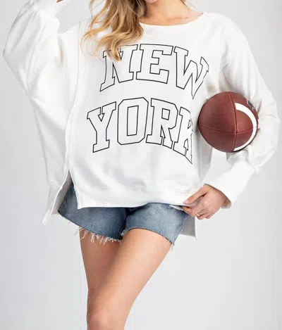 Eesome New York Sweatshirt In White