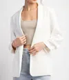 Eesome Noelle Cropped Sleeve Blazer In Off White In White