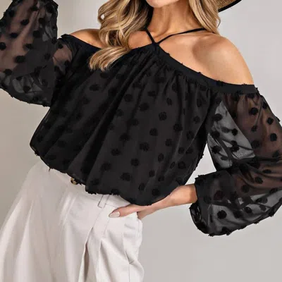 Eesome Off The Shoulder Top With Strap Detail In Black