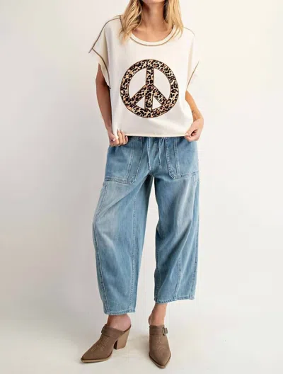 Eesome On My Mind Top In Morning Oat In White