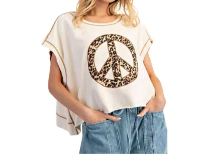 Eesome Peace Out Open Back Top In Oat In White