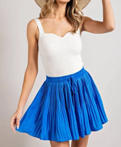 Eesome Pleated Skort In Blue