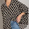 EESOME PRINTED BUTTON DOWN BLOUSE