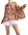 Eesome Printed Dolman Sleeve Top In Tiger/brown In Multi