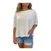 Eesome Rib Knit Cuff Blouse In Off White In White