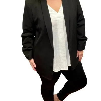 EESOME RUCHED SLEEVE BLAZER