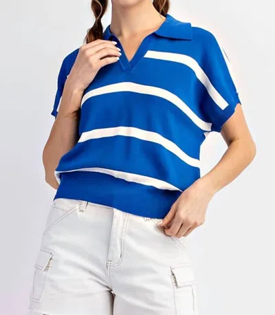 Eesome Say Please Top In Blue