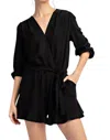 Eesome Setting High Standards Romper In Black In Black
